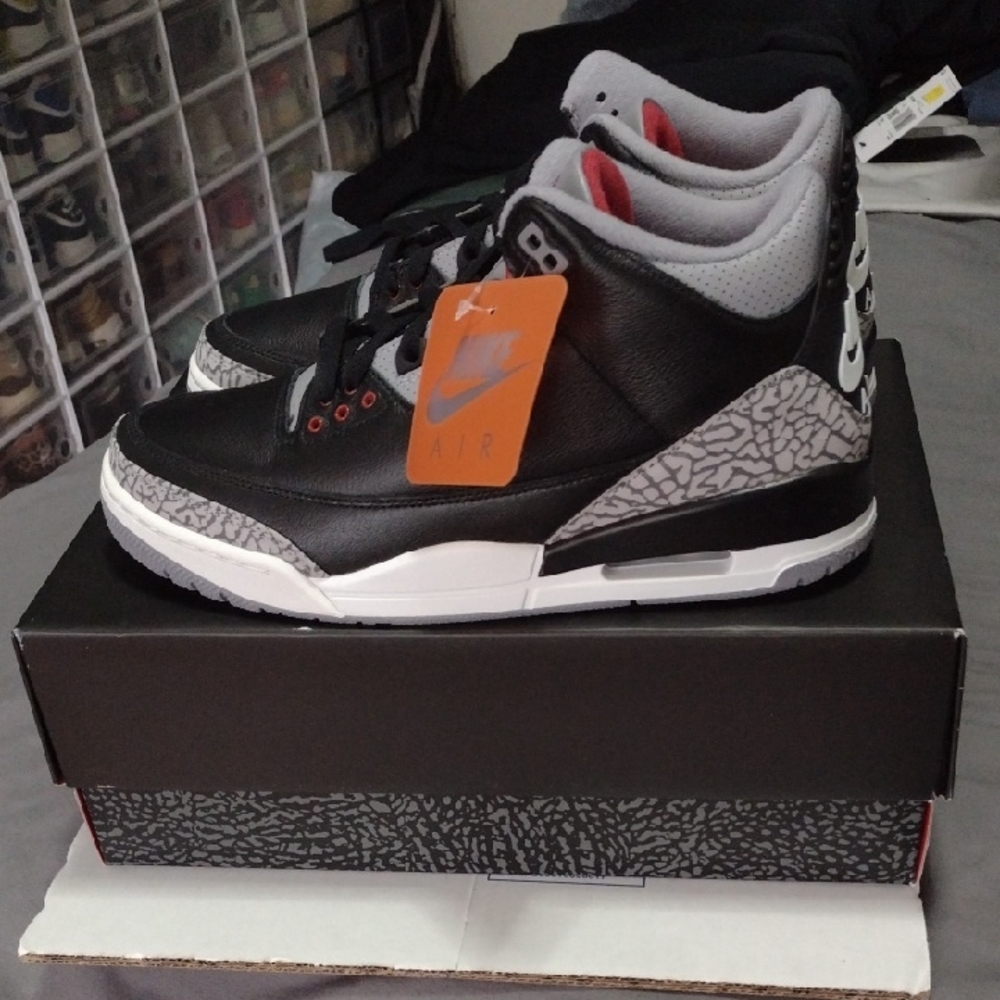 Jordan Black and Gray Sneakers with Iconic Elephant Print